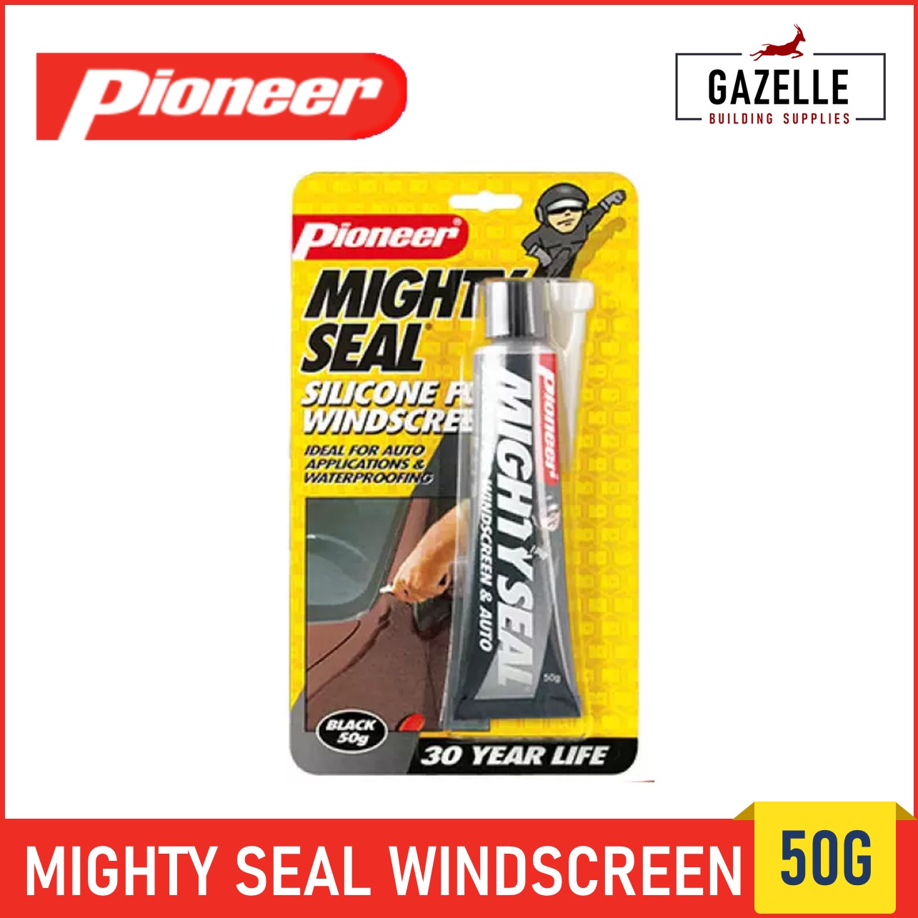 Pioneer Mighty Seal Silicone Sealant For Windscreen And Auto 50g Lazada Ph