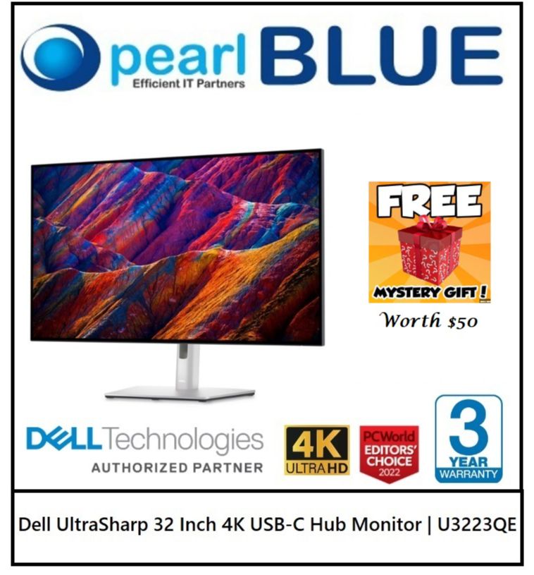 Dell UltraSharp 32 Inch 4K USB-C Hub Monitor | U3223QE (FREE MYSTERY GIFT  WORTH $50) | Lazada Singapore