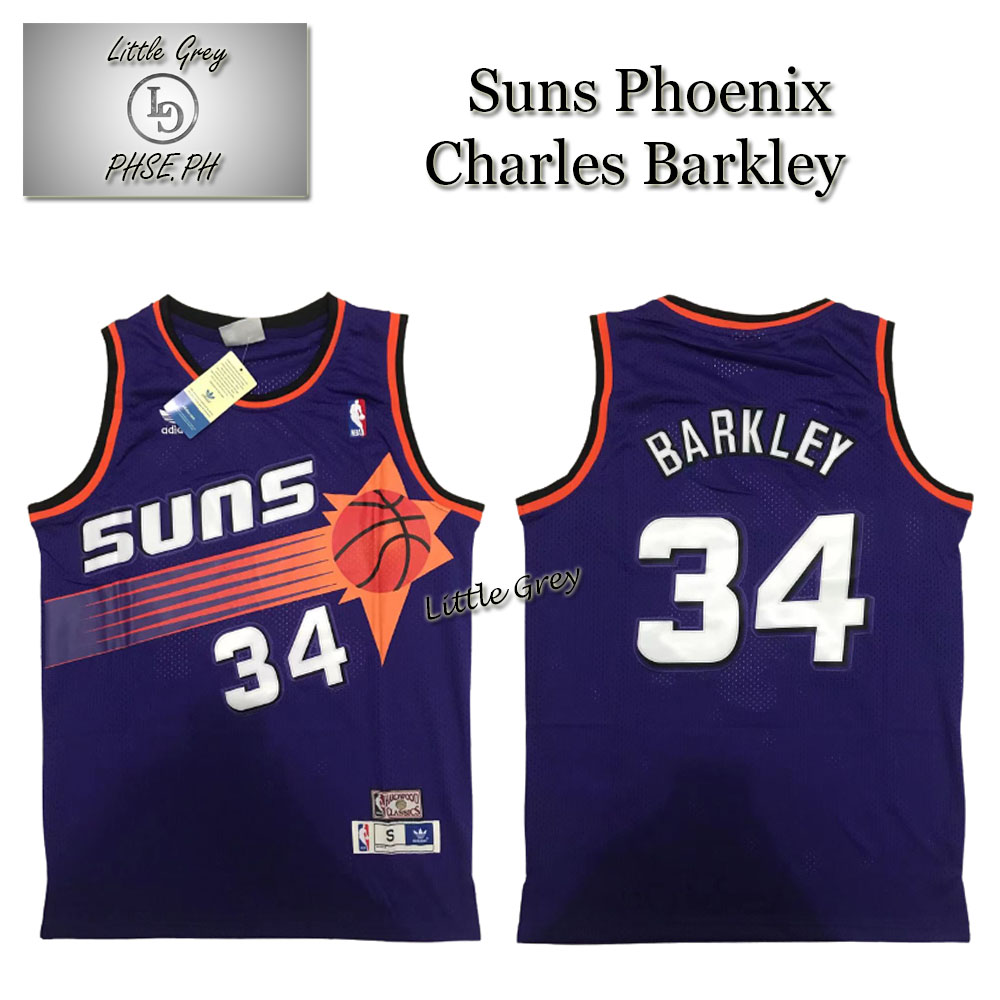 34 Charles Barkley Phoenix Suns Black Hardwood Classic Jersey (S