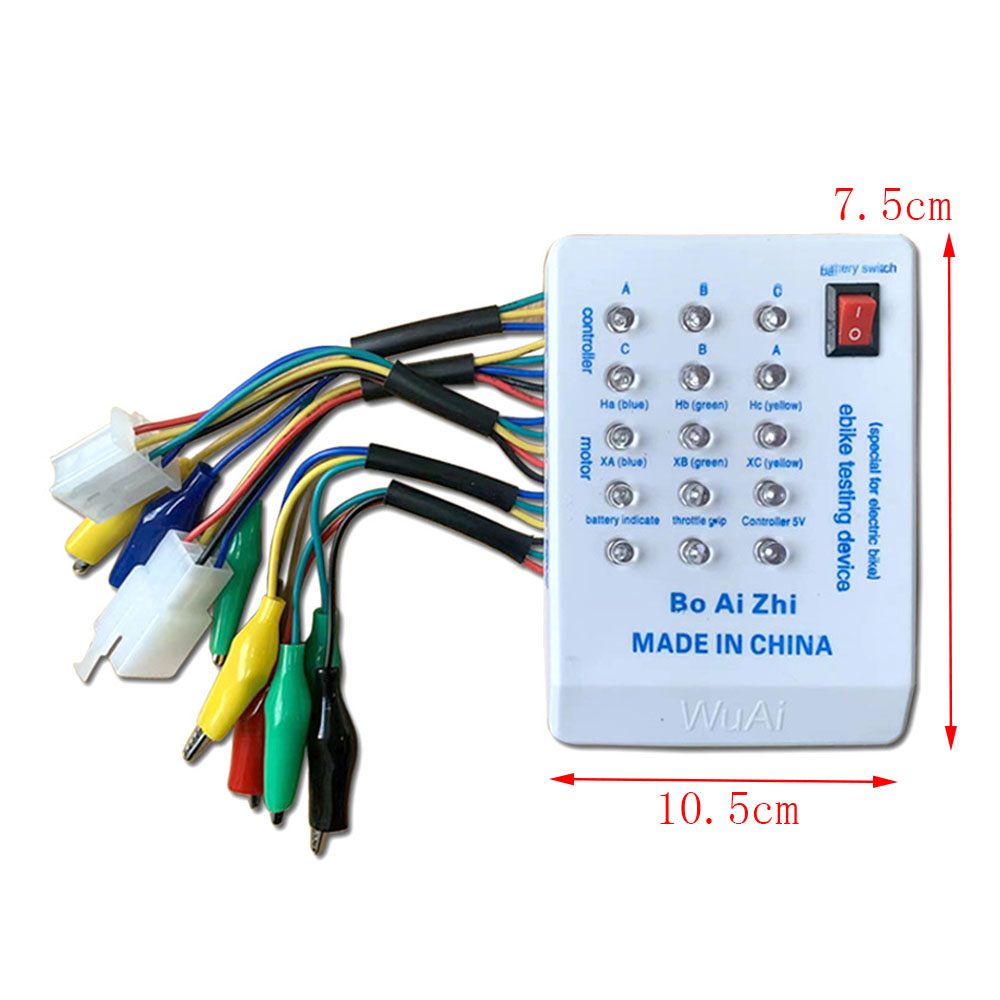 Brushless Motor Tester Ebike Testing Device Car Repair Tool Universal Electric Vehicle Controller Detector Hall Tester