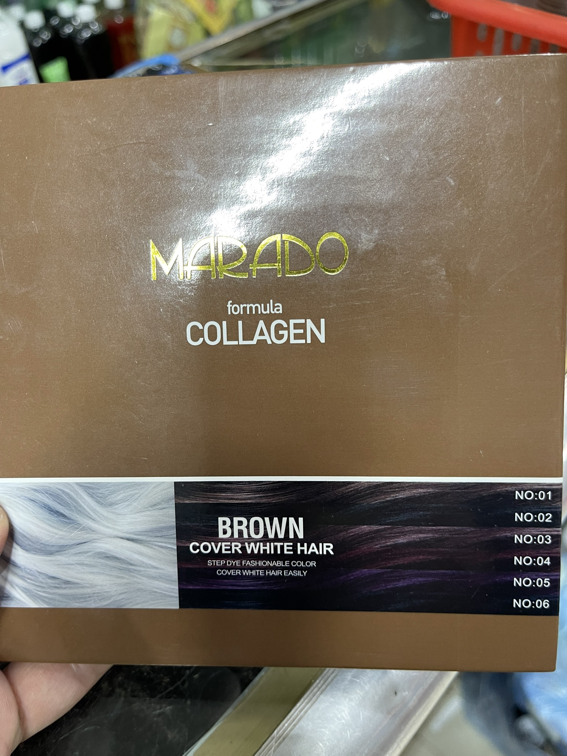 Kem nhuộm tóc phủ bạc Collagen Marado 100ml x2
