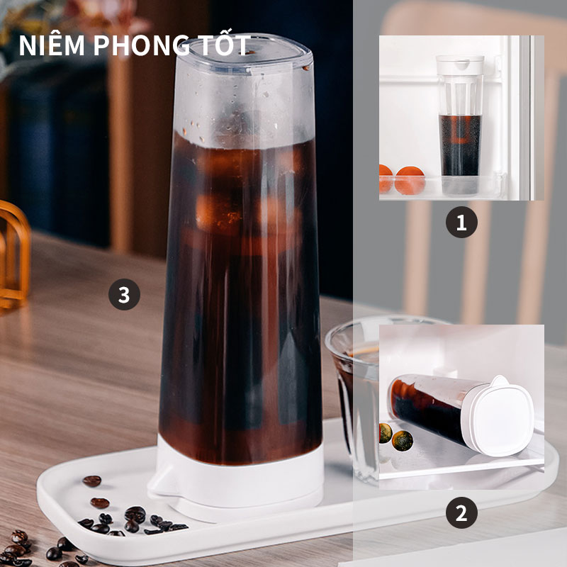 Bình pha cafe 1100ml Bình pha cà phê cold brew Bình pha cà phê Bình pha cafe lạnh Coffee maker