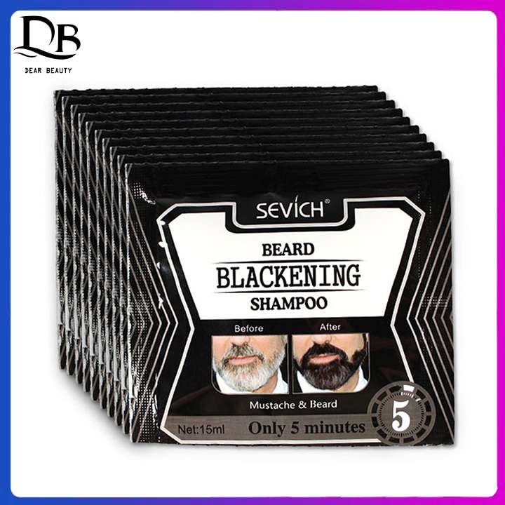 Sevich Natural Men's Beard Dye Shampoo Instant Beard Hair Colouring Dye
