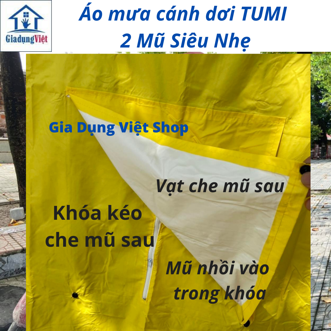 Áo Mưa TumI 2 Đầu Siêu Nhẹ