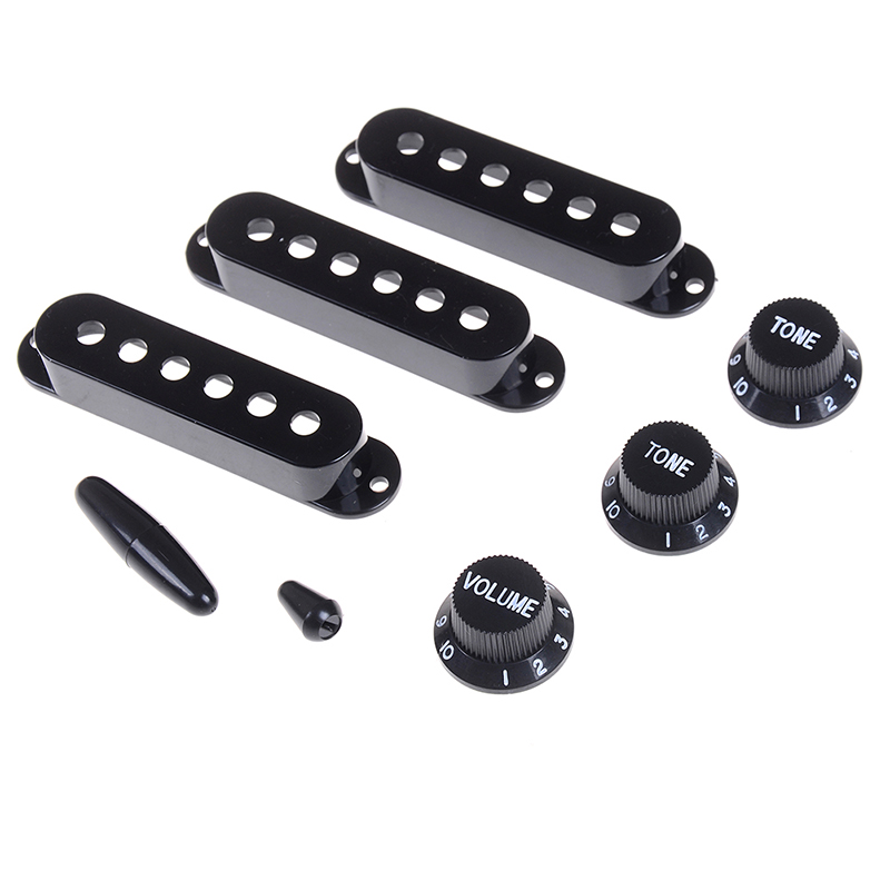 Godessing Single coil pickup cover control knob switch tip set for electric guitar