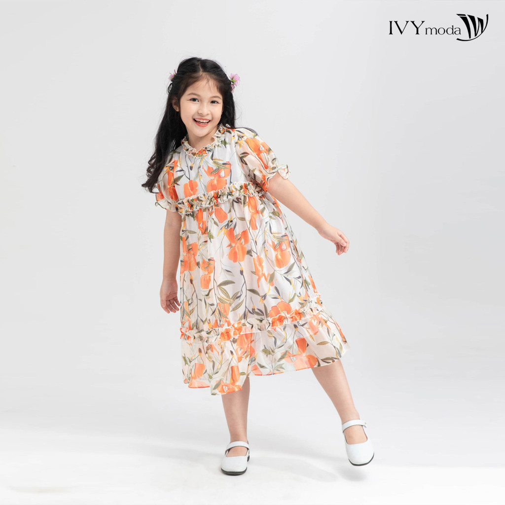 Đầm voan bé gái IVY moda MS 48G1225