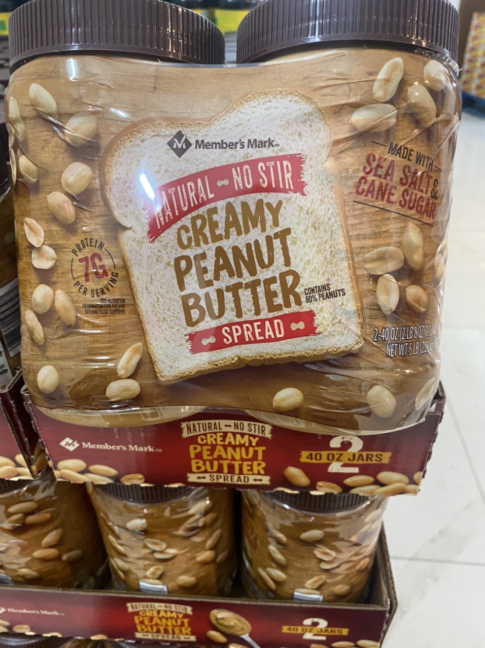 Bơ đậu phộng member s mark creamy peanut butter 1.13kg mỹ - date 12.2022 - ảnh sản phẩm 3