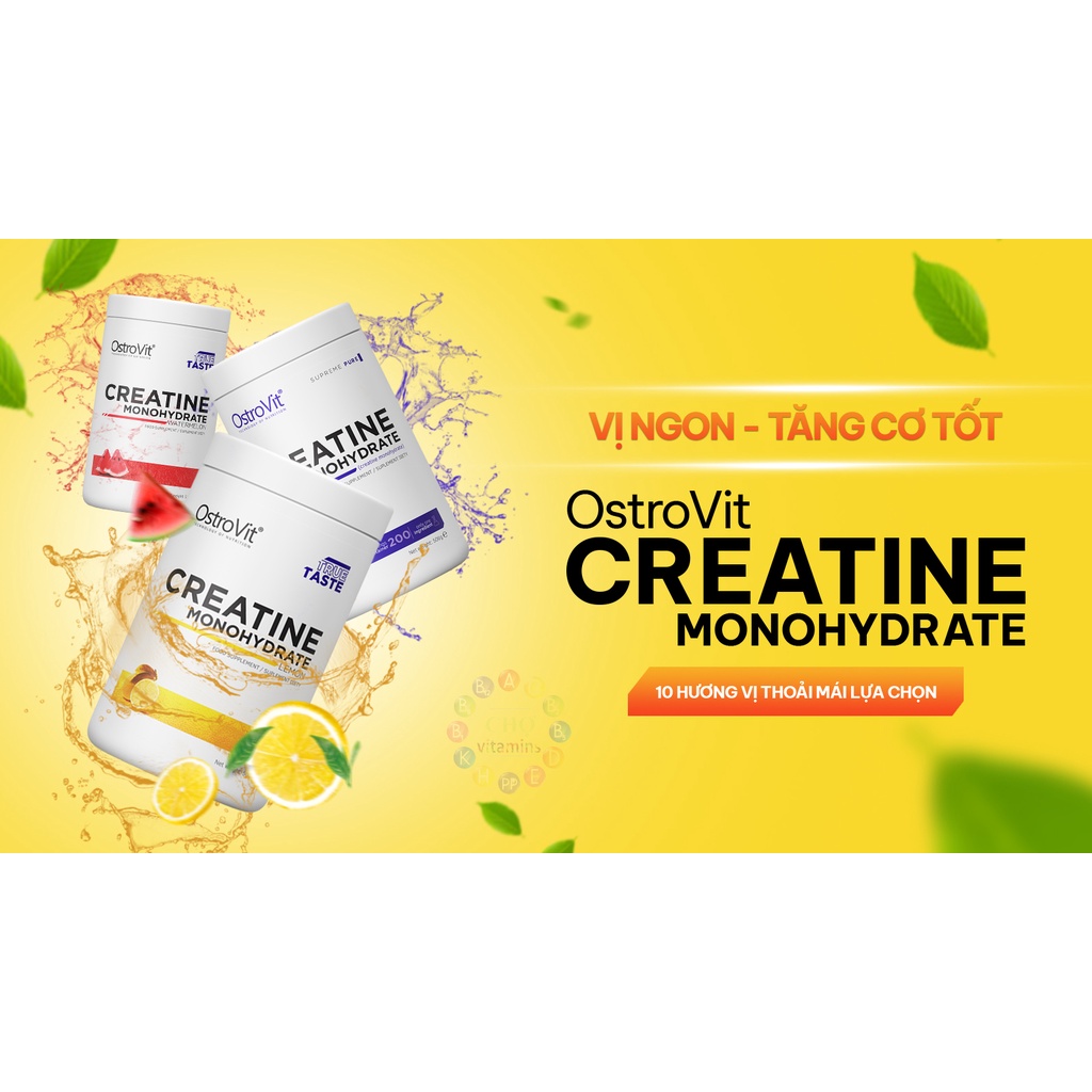 Thực Phẩm Bổ Sung 100% Creatine Monohydrate Tinh Khiết Tăng Sức Manh, Tăng Cơ Nạc, Căng Phồng Cơ