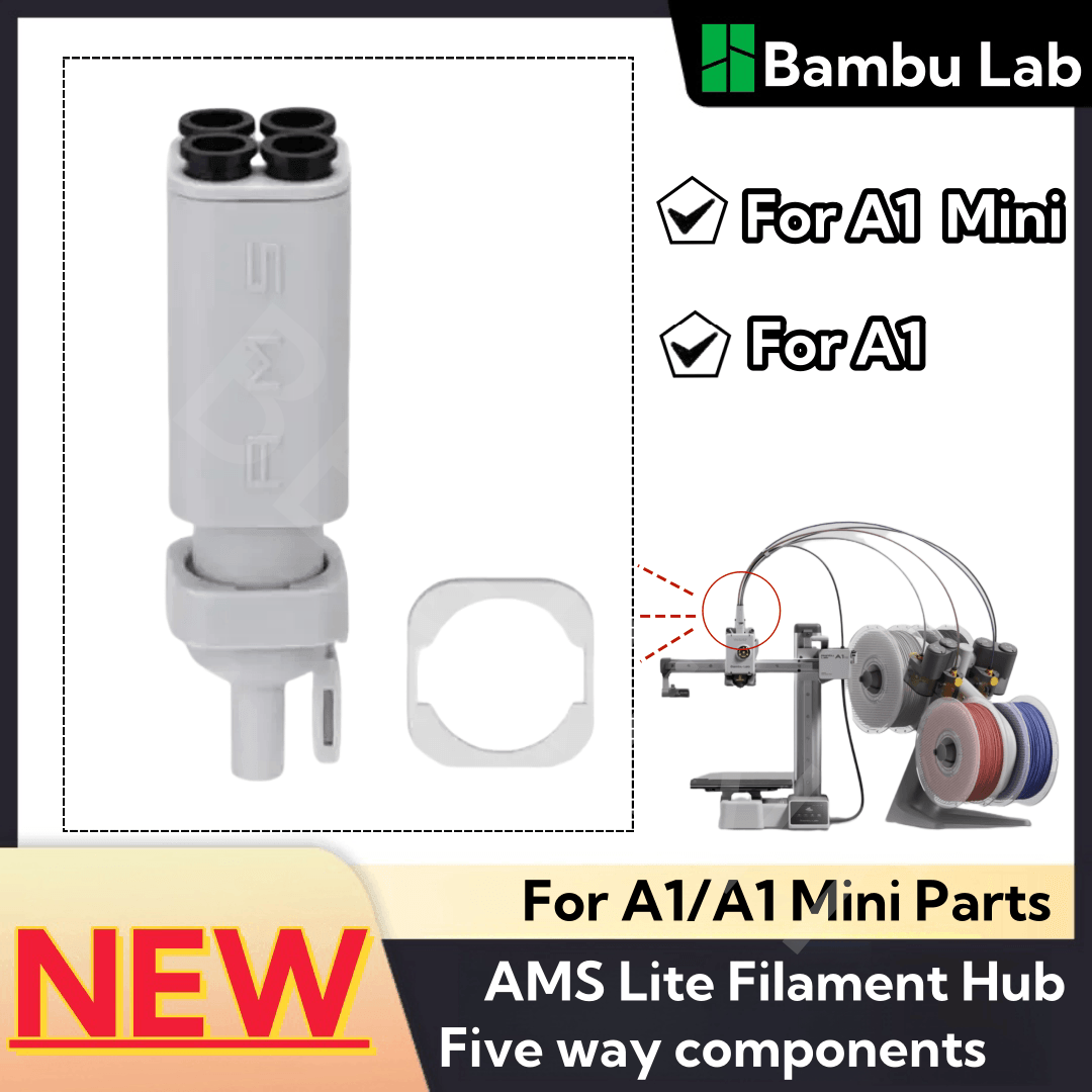 【Exclusive】 Bambu Lab 3D printer AMS Lite Filament Hub Five way components switch consumables multi-color printing For A1/A1 Mini Parts.