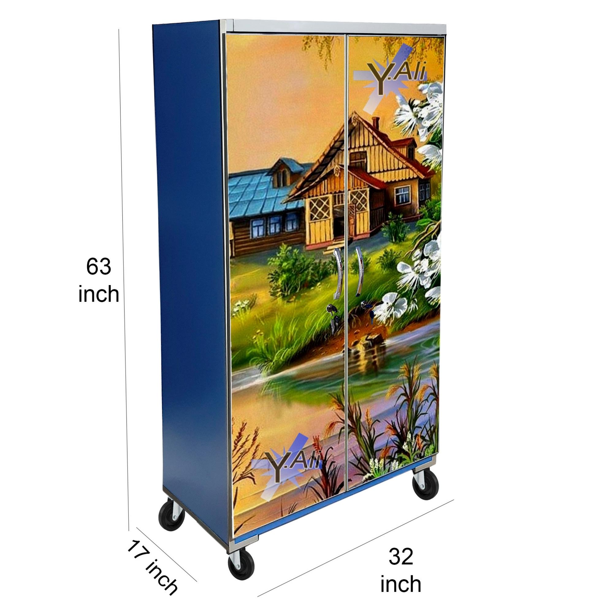 Customized 5 Feet Natural SceneTheme wooden Sheet Wardrobe For Kids ...