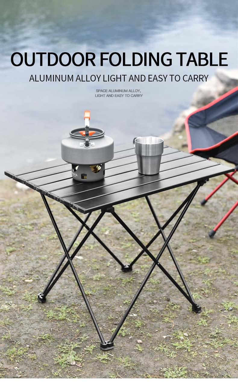 Folding Camping Table Outdoor Barbecue Picnic Table Aluminum Alloy Leisure  Light Foldable Table