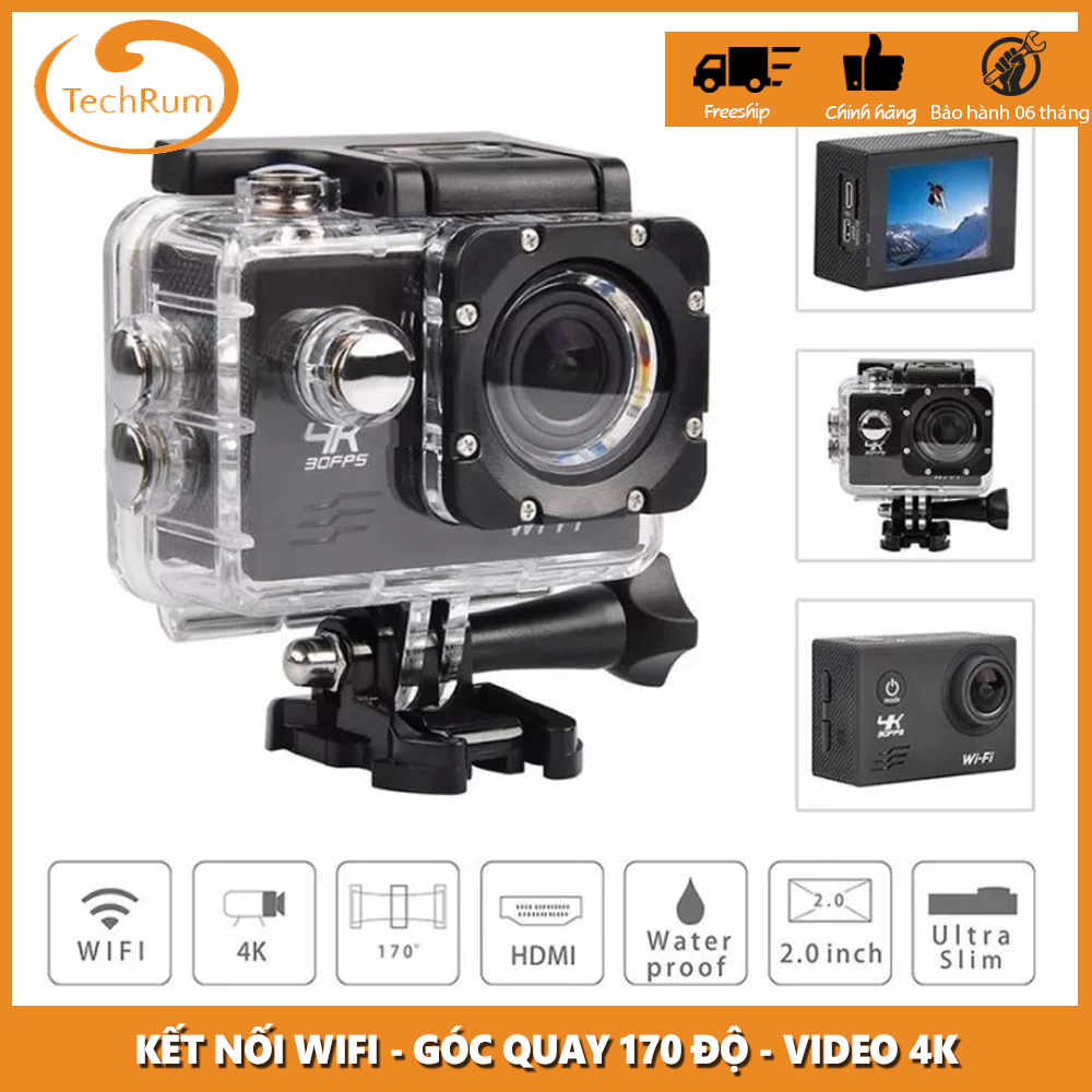 Camera hành trình chống nước chống rung 4k 16m sport ultra hd dv - ảnh sản phẩm 1