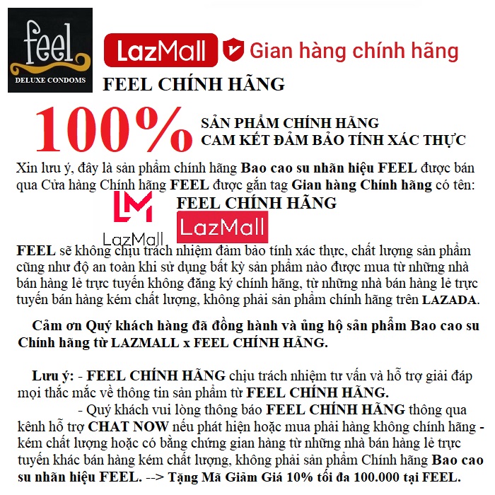 [ FEEL ] Bao cao su Feel Ribbed 12 bao - Có Gân.