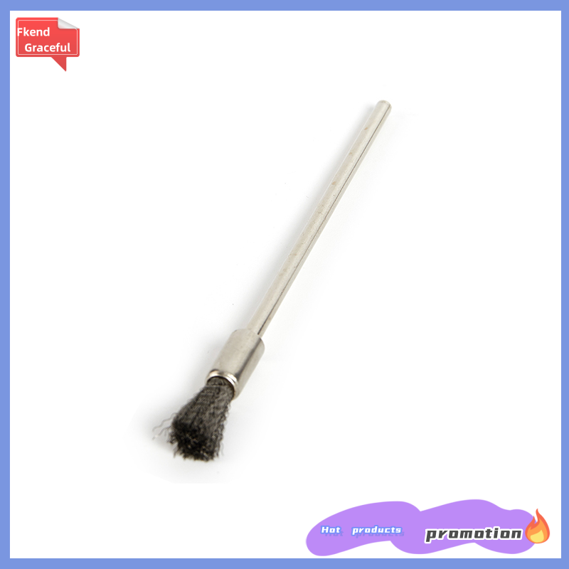 Fkend Pen Wire Brush 100mm Long Shank Cleaning Brushes Rotary Tool Rust Paint Removal