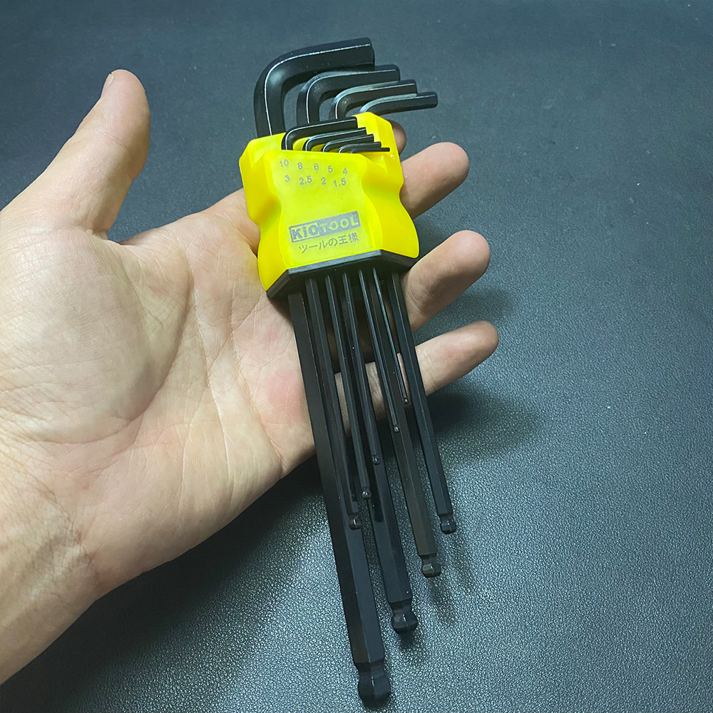 BỘ LỤC GIÁC 9 CÂY HỆ MÉT1.5-10MM KIOTOOL