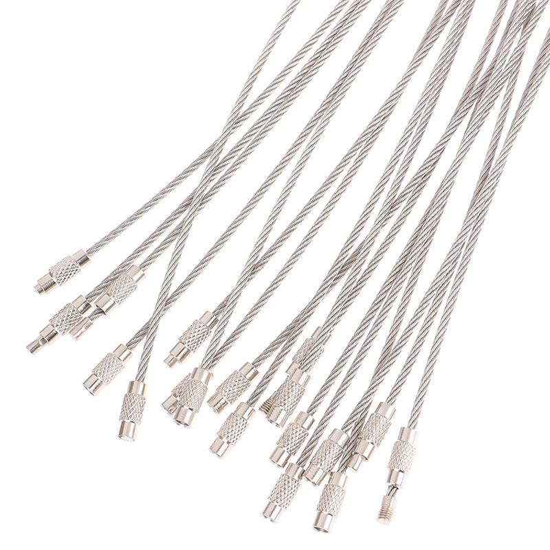 Tools%2020Pcs%20Wire%20Rope%20Key%20Chain%20Stainless%20Steel%20Wire%20Keychain%20Carabiner%20Cable%20Key%20Ring%20CVFHHH%20-%20Image%204