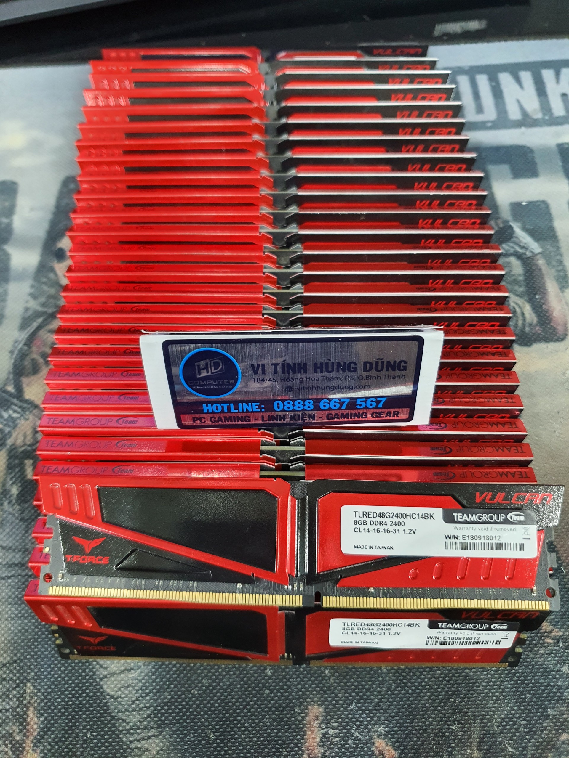 Ram 8G DDR4 2400 Team Vulcan