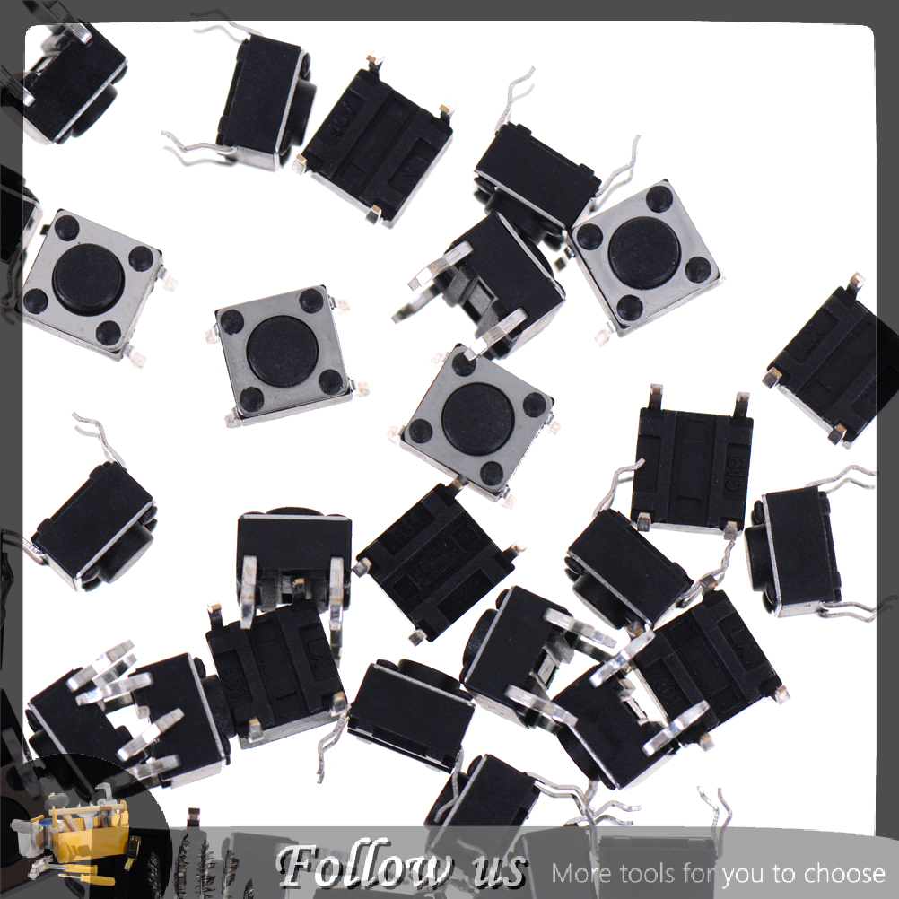 【FUN】 Jettingbuy 100Pcs 6x6x4.5mm Panel PCB Momentary Tactile Tact Push Button Switch