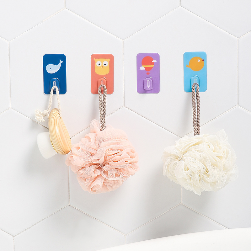 CHIPLY❤Creative❤Cute Hook For Door Wall Self Adhesive Sticky Hook Seamless Sticky Hooks Student Dormitory Kitchen Bathroom