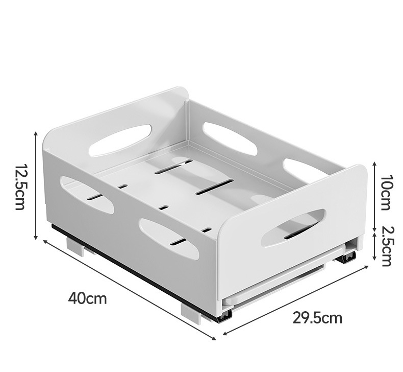 JJT [Miễn Phí Vận Chuyển]Giá đĩa nhà bếp tủ bếp được xây dựng trong Pull-out món ăn tách giá lưu trữ hộ gia đình ngăn kéo Bộ đồ ăn giá giữ ly