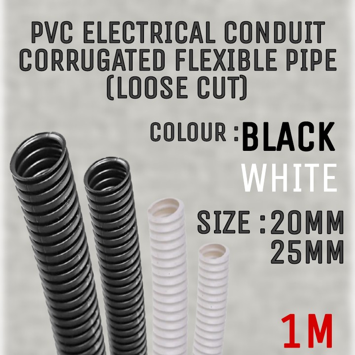 [SELL BY METER] 20MM / 25MM PVC Electrical Conduit Corrugated Flexible ...