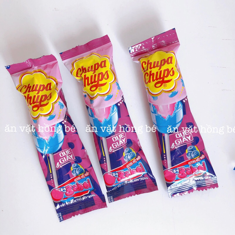 Kẹo mút Chupa chups nhân gum thổi (gói 12g)