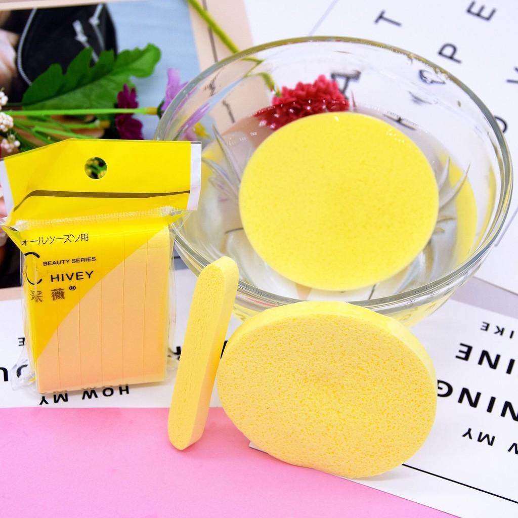 Bông nở rửa mặt Chivey - Bọt biển rửa mặt Chivey - Bịch 12 miếng