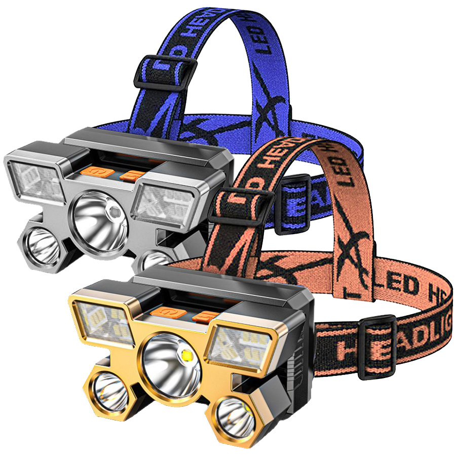 Outdoor 4 Modes Portable LED Headlamp Flashlight / USB Rechargeable Waterproof Lightweight Ultra Bright Headlight Head Lamp