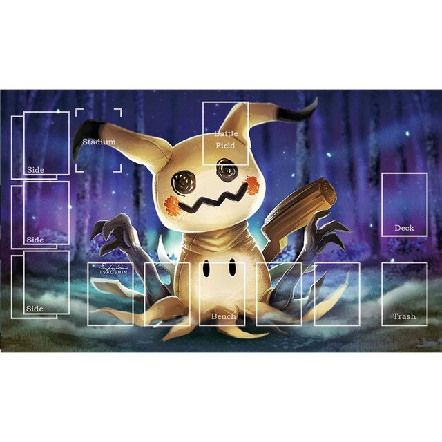 Pokemon PTCG Battle Card Table Mat Card Kyogre VS Groudon Eevee Mimikyu ...