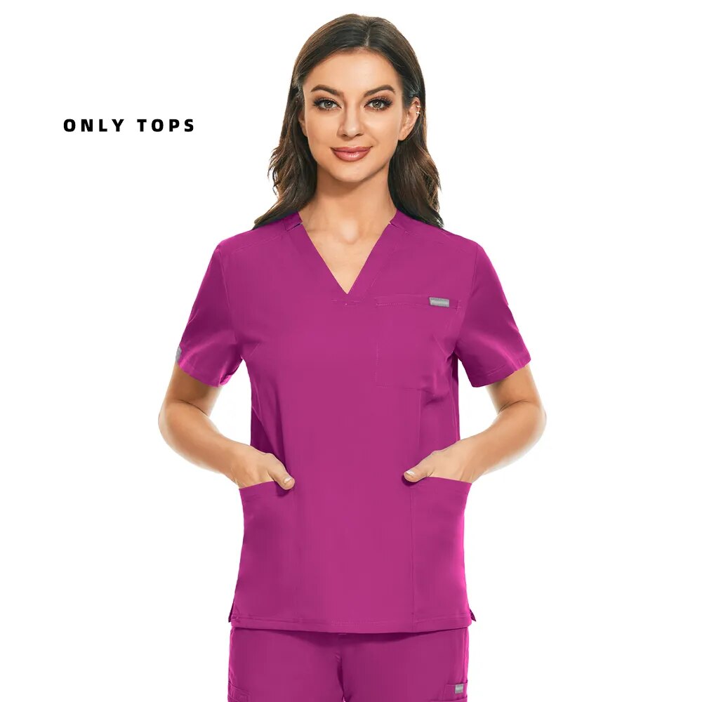 Hospital Overall High Quality Medical Scrubs Tops Women Men Wear Scrubs Shirt Hospital Doctor Uniform Surgical Nurse Accessories