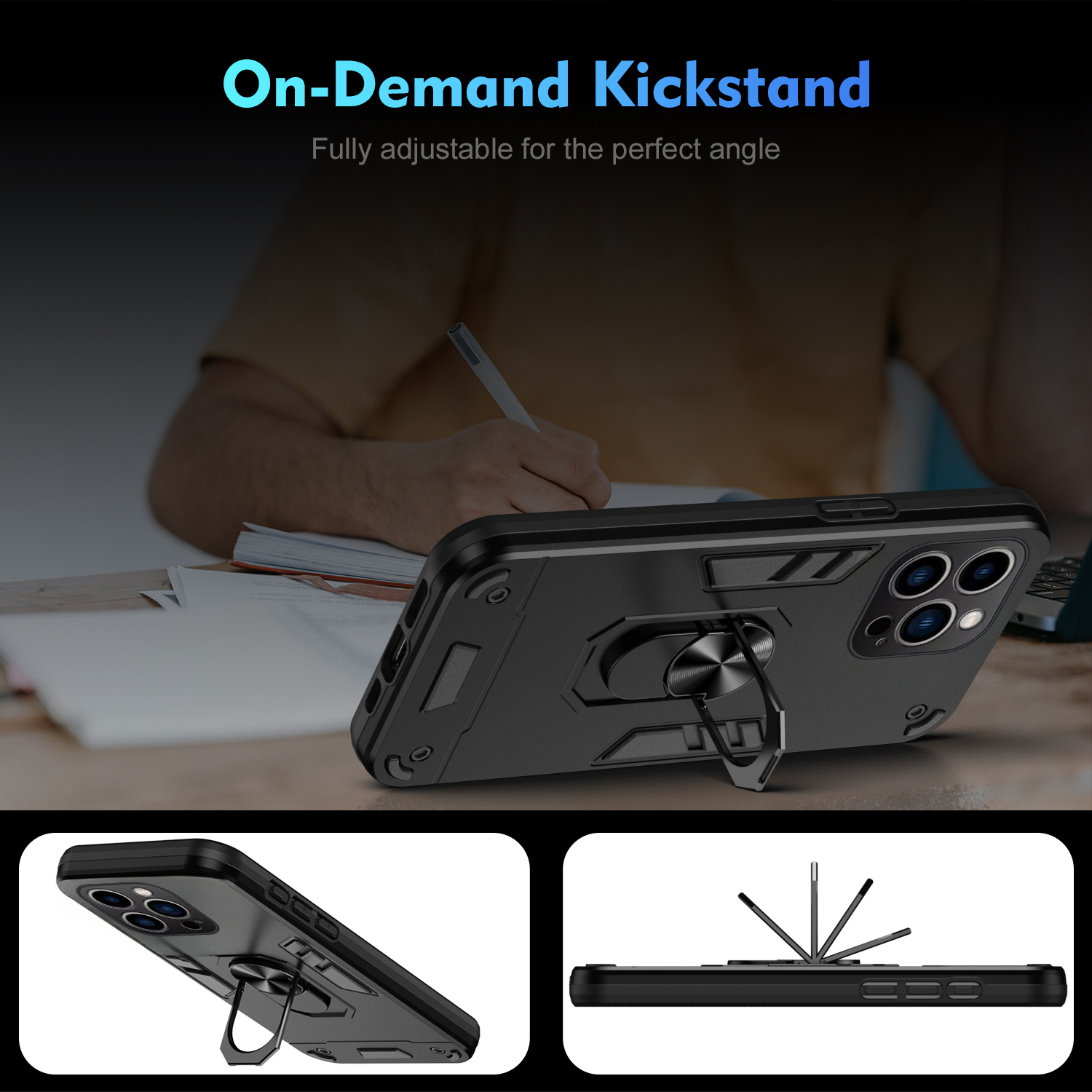 For infinix Hot 50 Pro case Shockproof Armor Stand with Holder Car adsorb Ring Back cover For infinix Hot 50 Pro Back cover Phone Cases. 