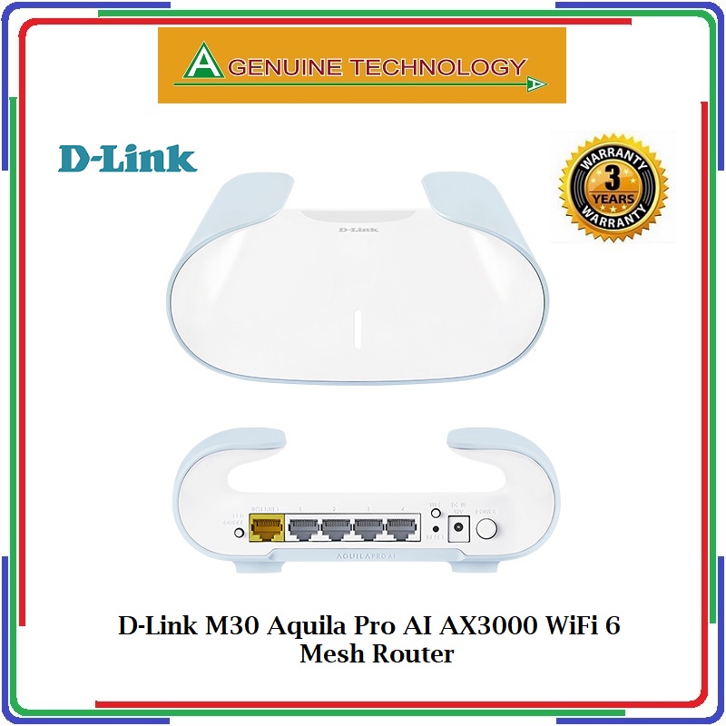 D-Link M30 Aquila Pro AI AX3000 WiFi 6 Wireless 6 Mesh Router ...