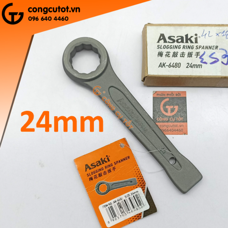 Cờ lê vòng đóng - miệng đóng ASAKI size tùy chọn