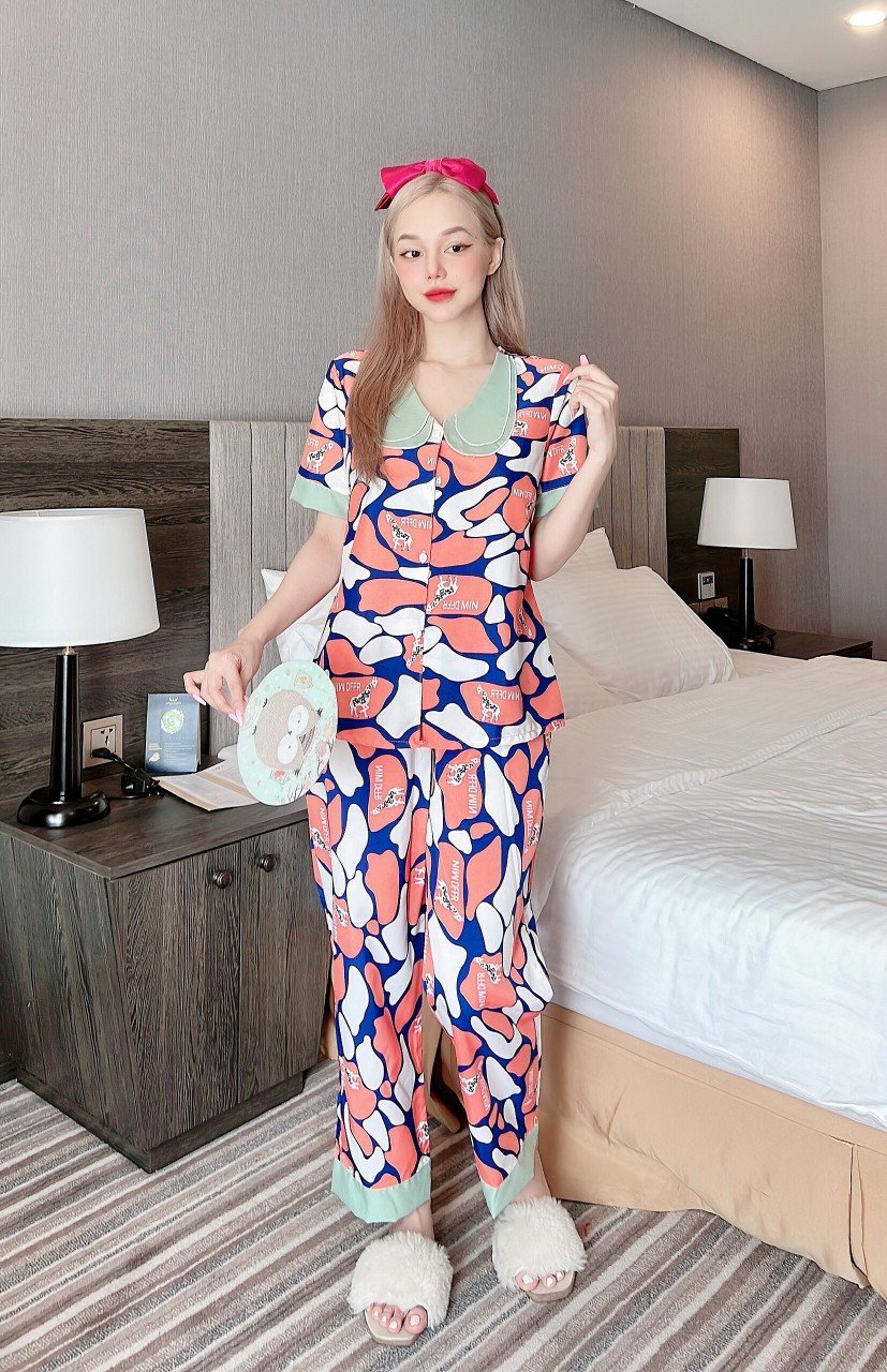 Set Bộ Lụa Thời Trang Họa Tiết Duyên Dáng Sành Điệu