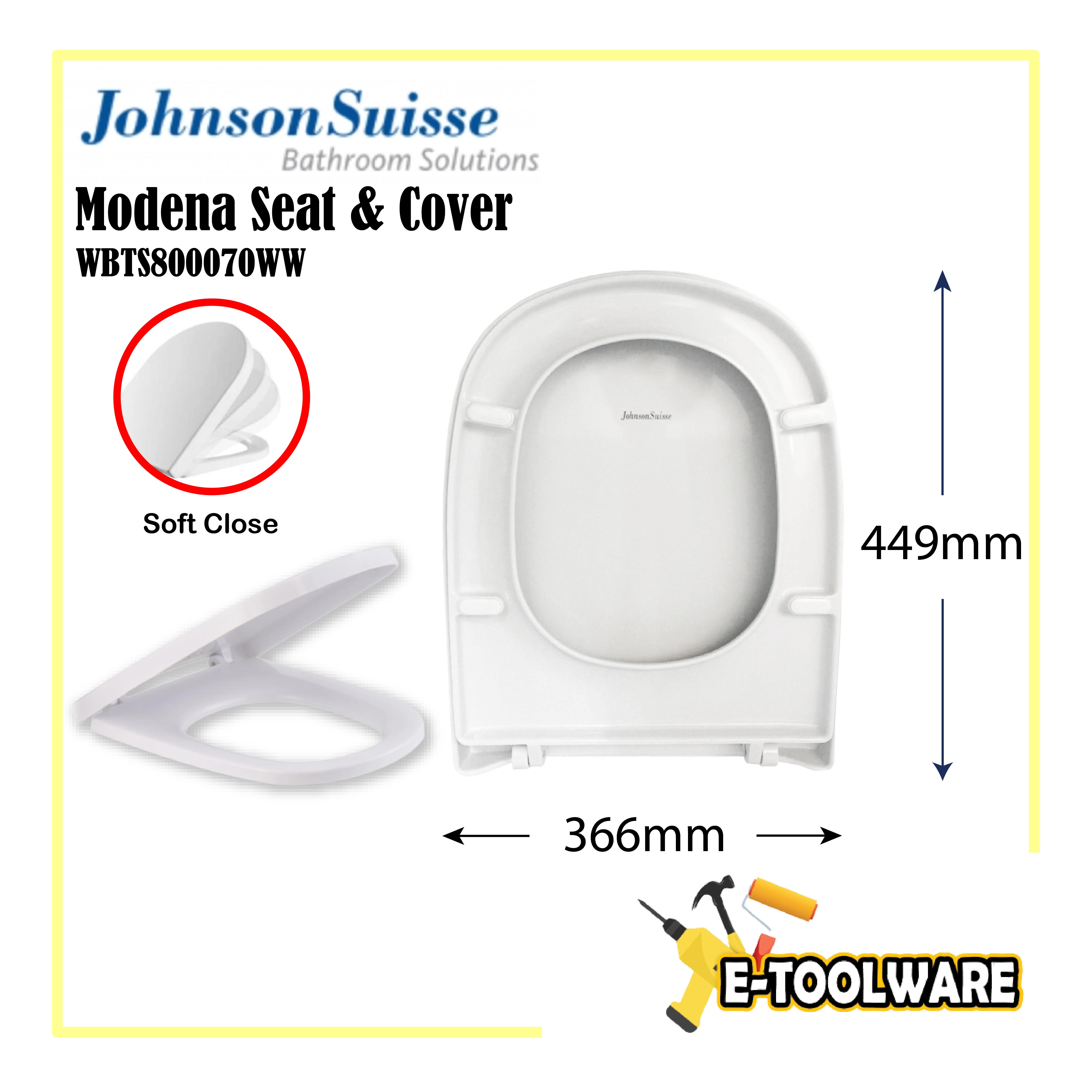 Johnson Suisse Toilet Seat Cover Soft Close Toilet Bowl Cover Penutup