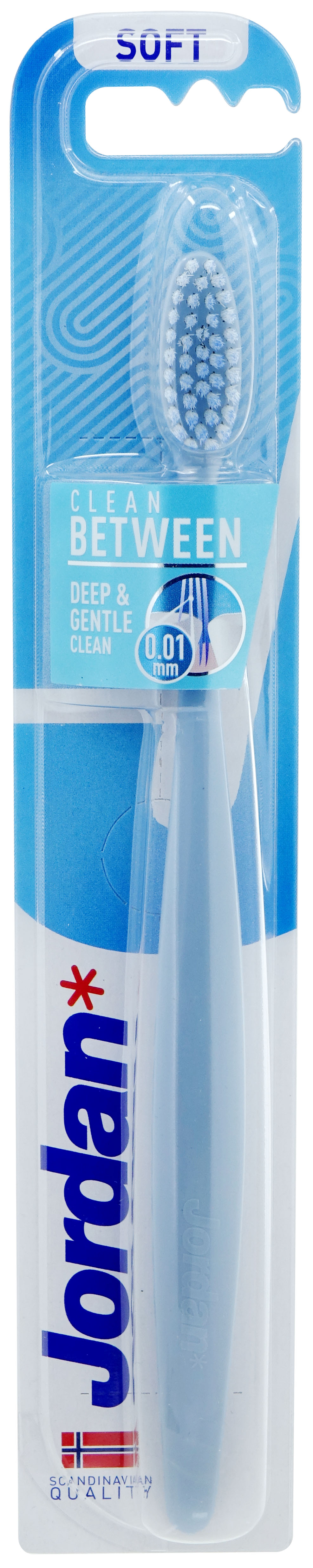 Combo 4 Bàn chải đánh răng Jordan Clean Between, Lông siêu mềm siêu mảnh 0.01mm