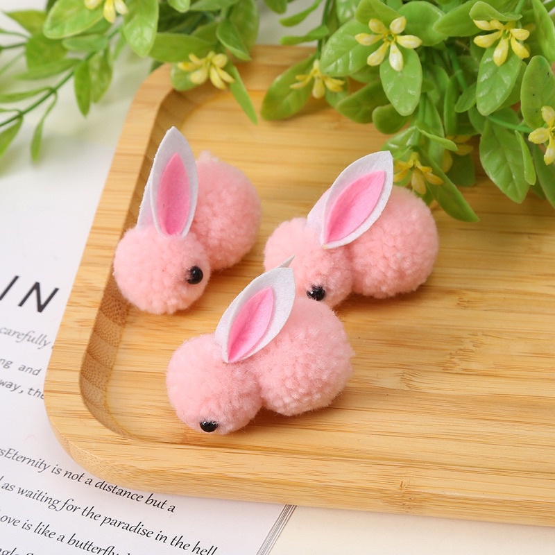 [Ship hỏa tốc 2h] [ ship hỏa tốc 2h] Gấu bông mini thỏ ngọc 5,5cm làm phụ kiện handmade, tóc