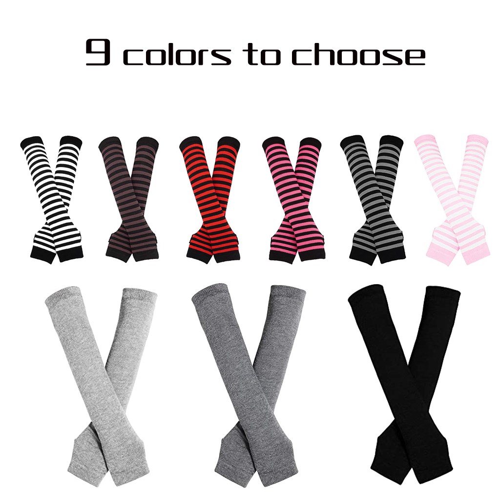 Yuanyan%20WOSWEIR%201%20Pair%20Long%20Fingerless%20Gloves%20Knit%20Arm%20Warmer%20Thumb%20Hole%20Stretchy%20Gloves%20Sleeves%20Christmas%20Running%20Cycling%20Protection%20-%20Image%202