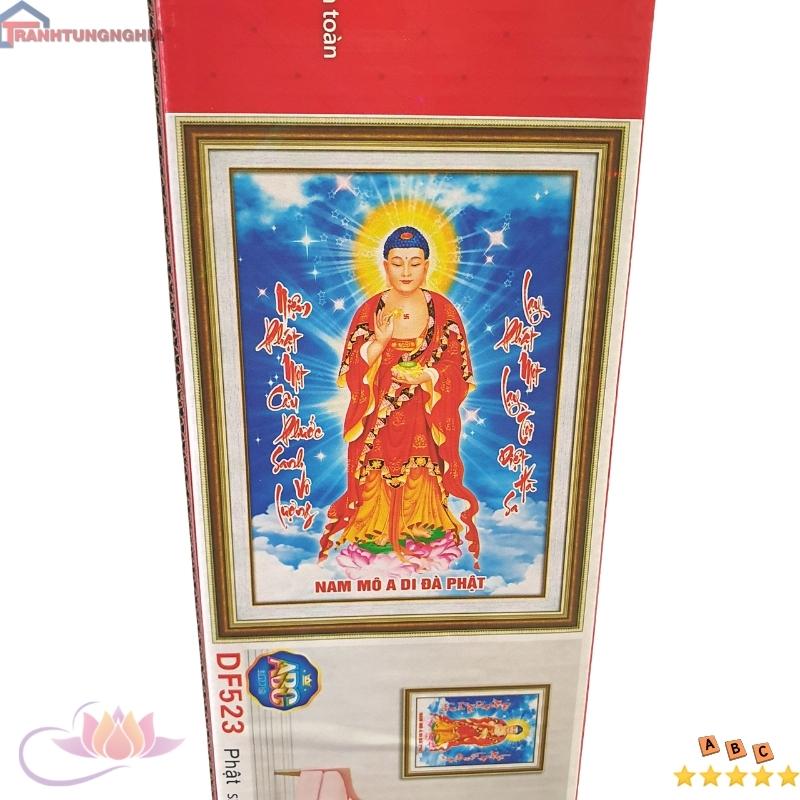 Tranh đính đá ABC phật a di đà 72cm x 50cm