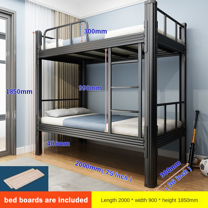 Higher Loft Bed Frame Thickened Full Steel Loft Bed Iron Elevated - Main Image