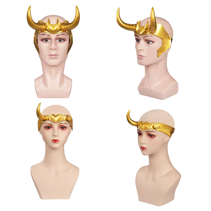 【Exclusive Offer】 Ragnarok Loki Cosplay Latex Sylvie Helmet Masquerade ...