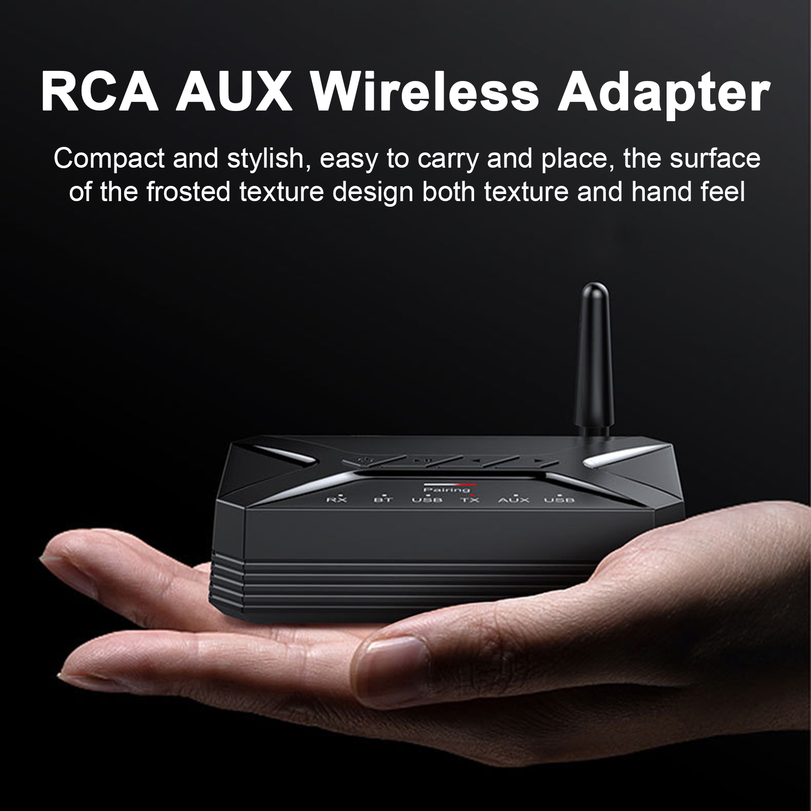 Low-latency Audio Transceiver Bluetooth-compatible Audio Transmitter Wireless Bluetooth 5.0 Audio Transmitter Receiver for Tv Pc Headphone Low Latency Compact Design