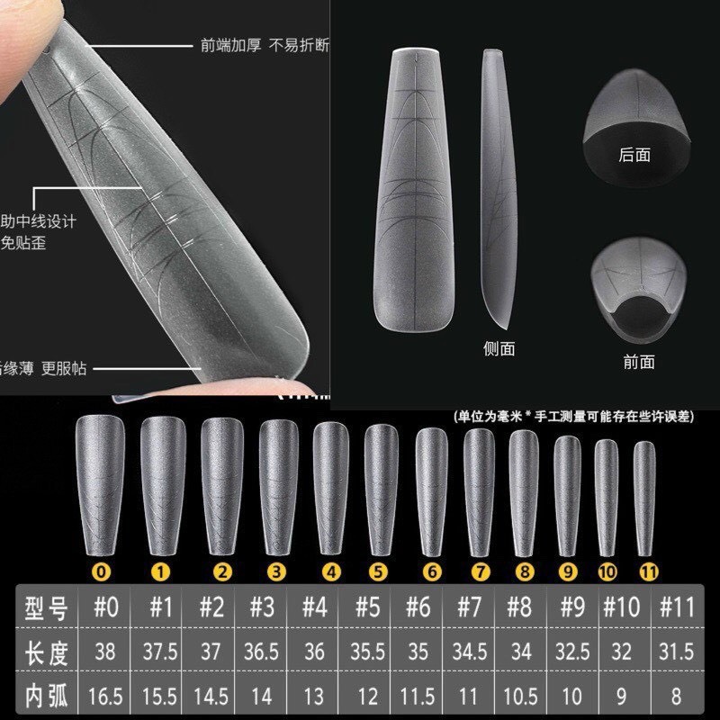 Móng chia vạch form thang 240 móng