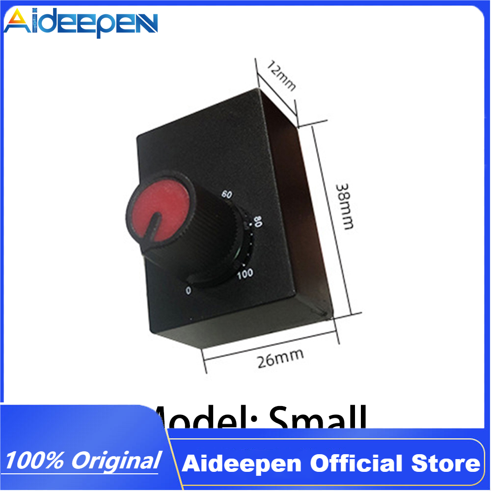 Aideepen DC 0/1-10V LED Dimmer Knob Controller Rotary Mini Switch PWM Dimming for Dimmable Interior Lighting Spotlight LED Driver
