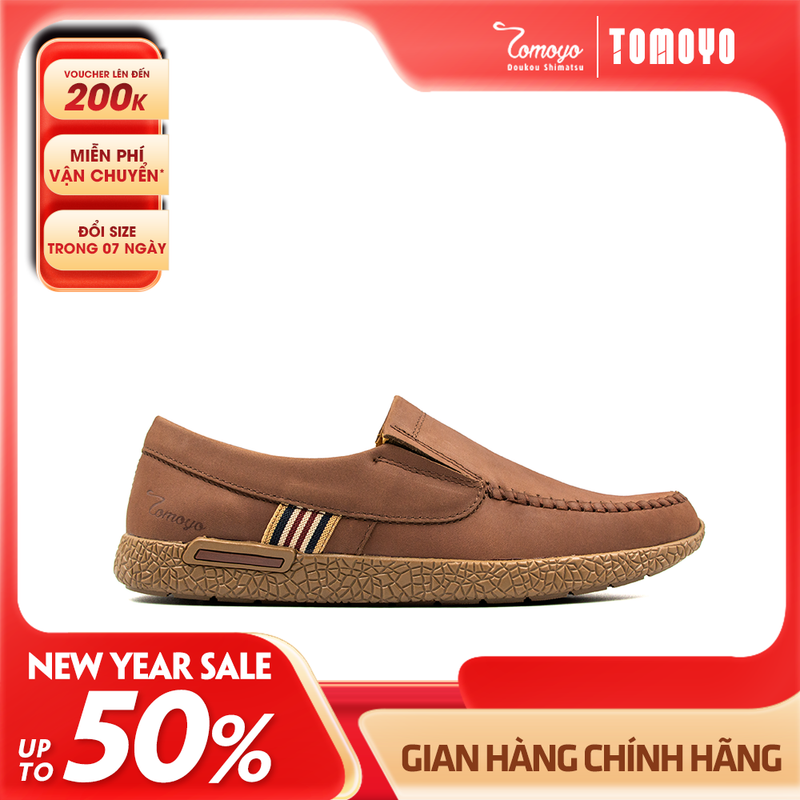 SIÊU SALE 6.6 | Giảm 30% đơn 199k - Giày Lười Nam Da Nubuck Tomoyo TMN08108