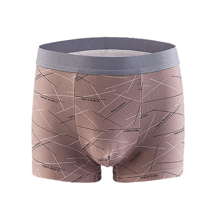 KYUSHUAD Men's new underwear comfortable breathable boxers simple design boxers printed underwear