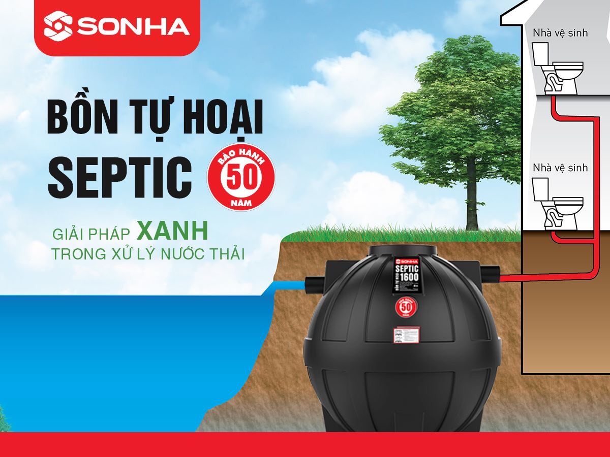 Bể phốt thông minh Septic Sơn Hà 2500 Lít