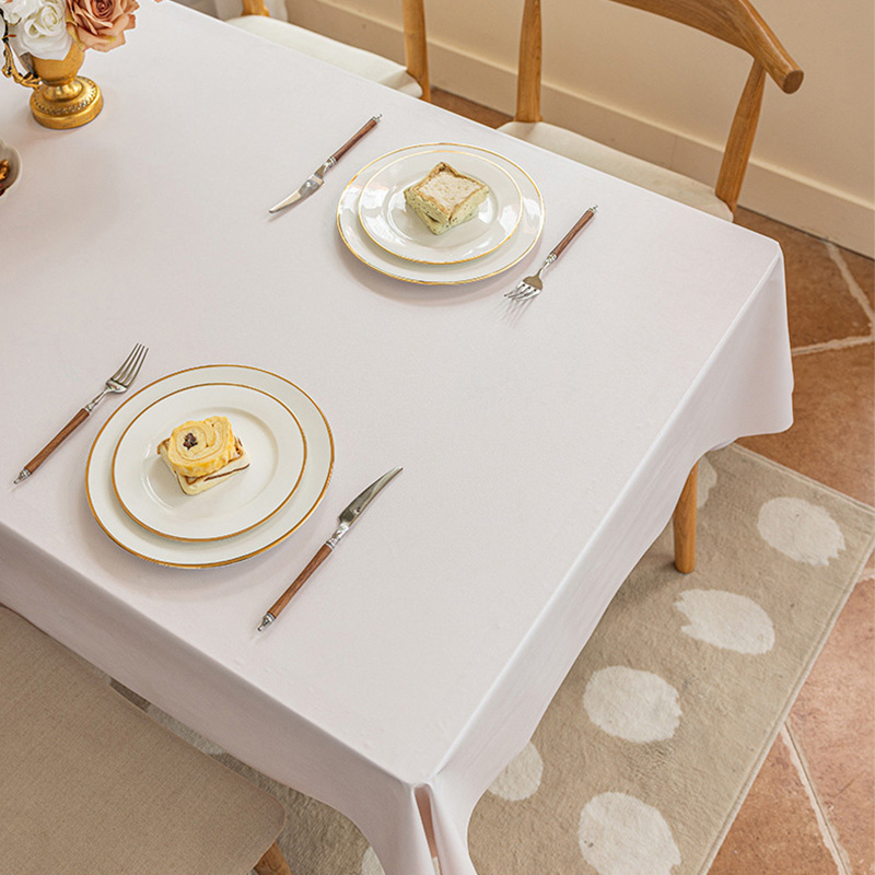 KS Tablecloth waterproof, oil-proof and washable household rectangular dining table tablecloth is luxurious and high-grade tea table cloth.