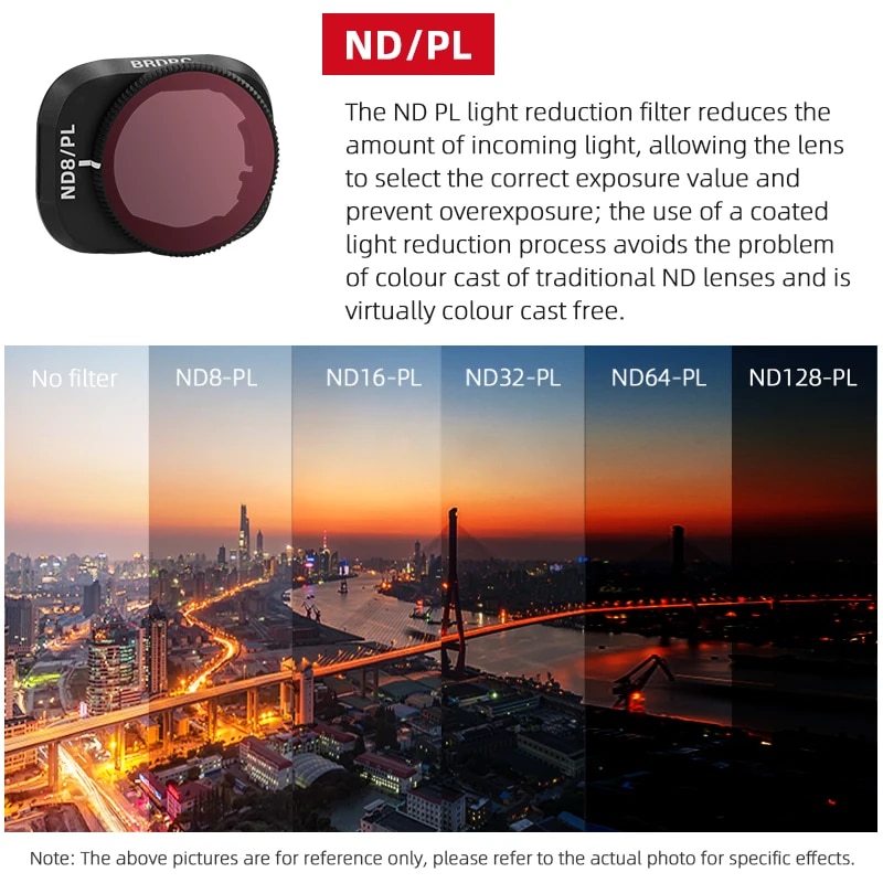 ND Lens Filters For DJI Mini 3 Pro ND16PL Camera Adjustable Neutral Density Filter For Mini 3 Drone Accessories
