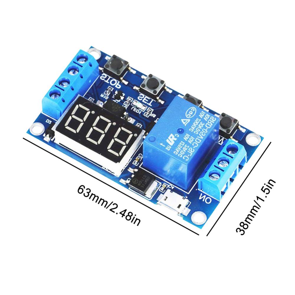 1 Channel Relay Cycle Timer Module Passive Contact Trigger Delay Relay Module Anti-interference Sleeping Mode Accessories